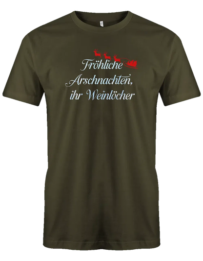 Fröhliche Arschnachten ihr Weinlöcher Weihnachten Herren T Shirt