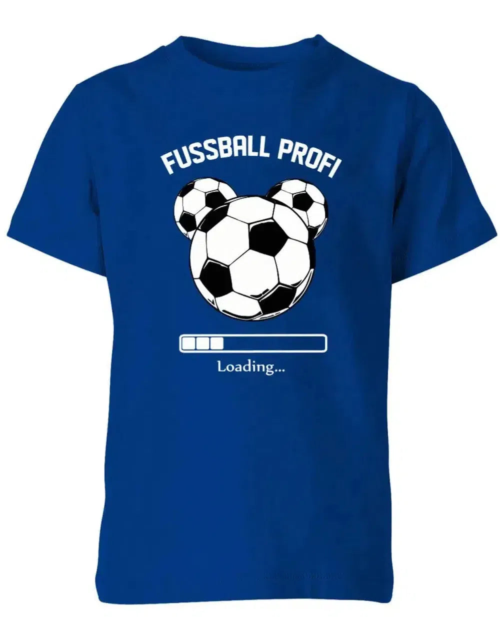 Fußball Profi loading Kinder T Shirt – in Royalblau 68-74