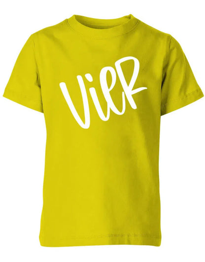 Geburtstags T-Shirt 4 Jahre Junge und Mädchen 4 Schreibschrift Design
