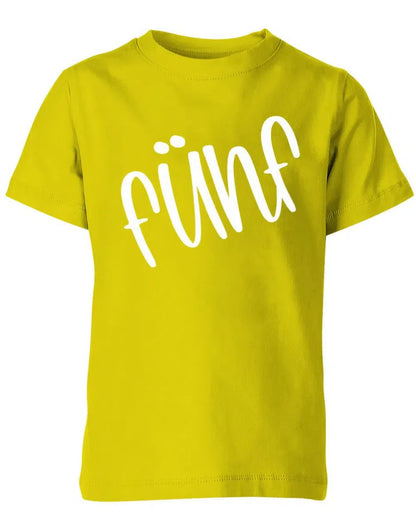 Geburtstags T-Shirt 5 Jahre Junge und Mädchen 5 Schreibschrift Design