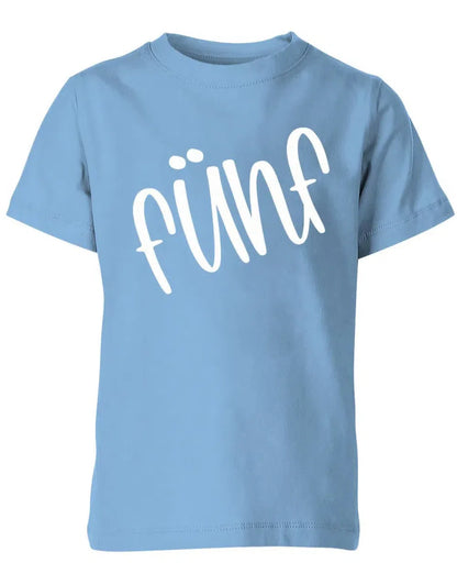 Geburtstags T-Shirt 5 Jahre Junge und Mädchen 5 Schreibschrift Design