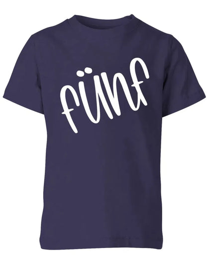 Geburtstags T-Shirt 5 Jahre Junge und Mädchen 5 Schreibschrift Design