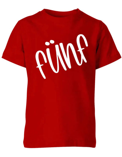 Geburtstags T-Shirt 5 Jahre Junge und Mädchen 5 Schreibschrift Design
