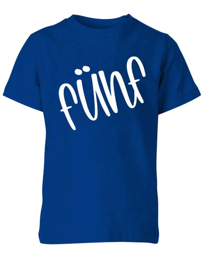 Geburtstags T-Shirt 5 Jahre Junge und Mädchen 5 Schreibschrift Design