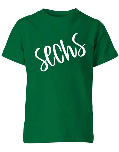 Geburtstags T-Shirt 6 Jahre Junge und Mädchen 6 Schreibschrift Design
