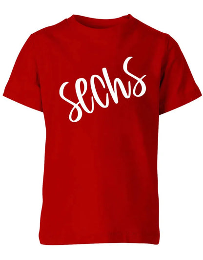 Geburtstags T-Shirt 6 Jahre Junge und Mädchen 6 Schreibschrift Design