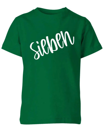 Geburtstags T-Shirt 7 Jahre Junge und Mädchen 7 Schreibschrift Design