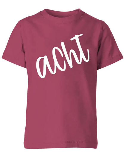 Geburtstags T-Shirt 8 Jahre Junge und Mädchen 8 Schreibschrift Design