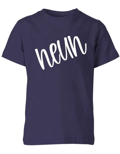 Geburtstags T-Shirt 9 Jahre Junge und Mädchen 9 Schreibschrift Design