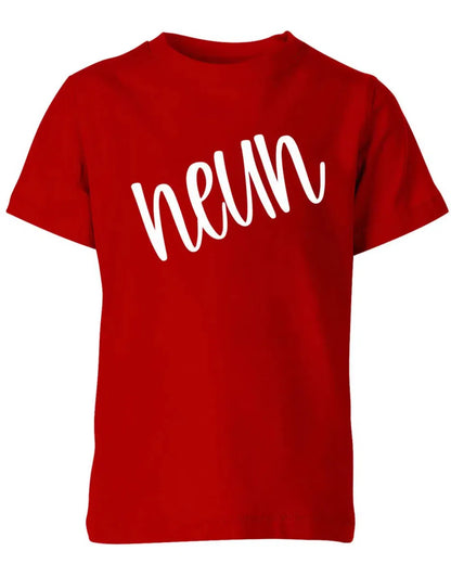Geburtstags T-Shirt 9 Jahre Junge und Mädchen 9 Schreibschrift Design