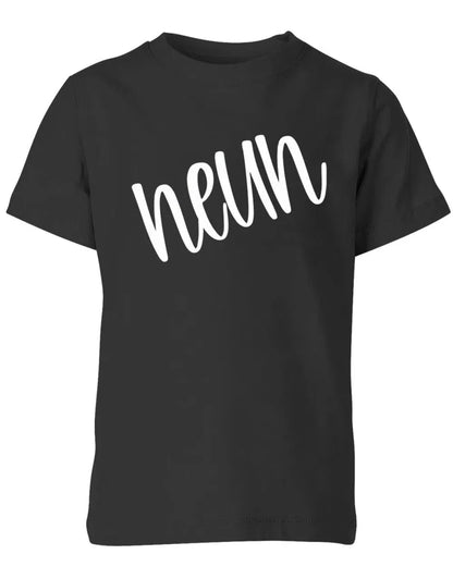 Geburtstags T-Shirt 9 Jahre Junge und Mädchen 9 Schreibschrift Design