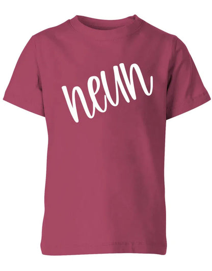 Geburtstags T-Shirt 9 Jahre Junge und Mädchen 9 Schreibschrift Design
