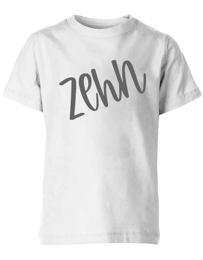 Geburtstagsshirt 10 Jahre Junge und Mädchen 10 Schreibschrift Design