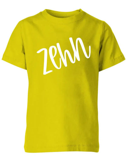 Geburtstagsshirt 10 Jahre Junge und Mädchen 10 Schreibschrift Design