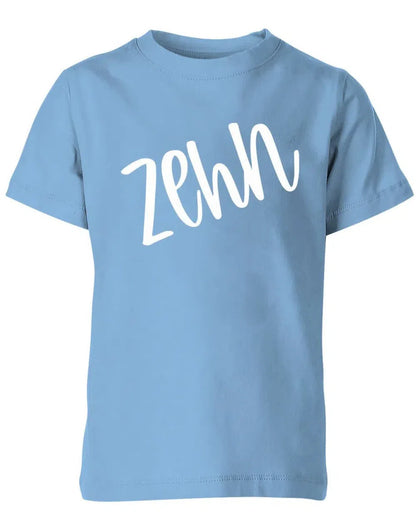 Geburtstagsshirt 10 Jahre Junge und Mädchen 10 Schreibschrift Design