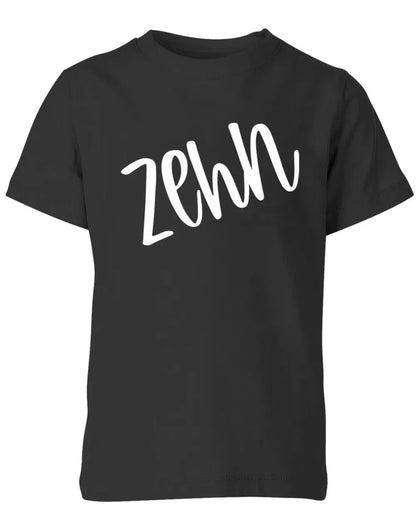 Geburtstagsshirt 10 Jahre Junge und Mädchen 10 Schreibschrift Design