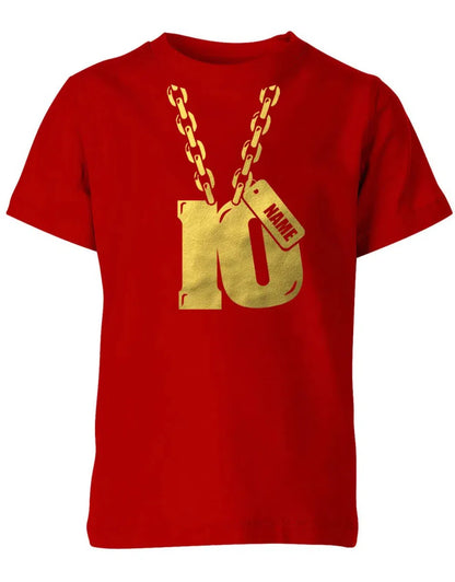 Geburtstagsshirt 10 Jahre - Jungen und Mädchen - Goldene Kette mit Zahl 10 und Name