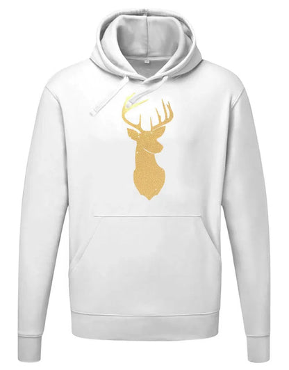 Glitzer Hirsch Rentier Weihnachten Hoodie Unisex