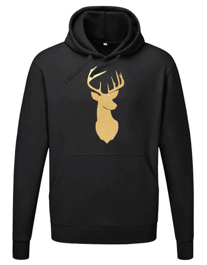 Glitzer Hirsch Rentier Weihnachten Hoodie Unisex