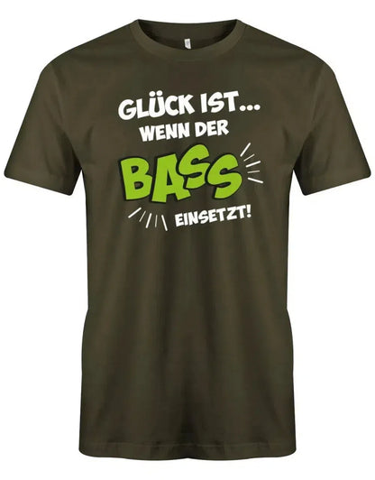 Glück ist wenn der Bass einsetzt - Herren T-Shirt
