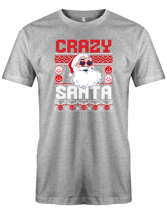 Crazy Santa Ugly Shirt Weihnachten T Shirt Herren T Shirt