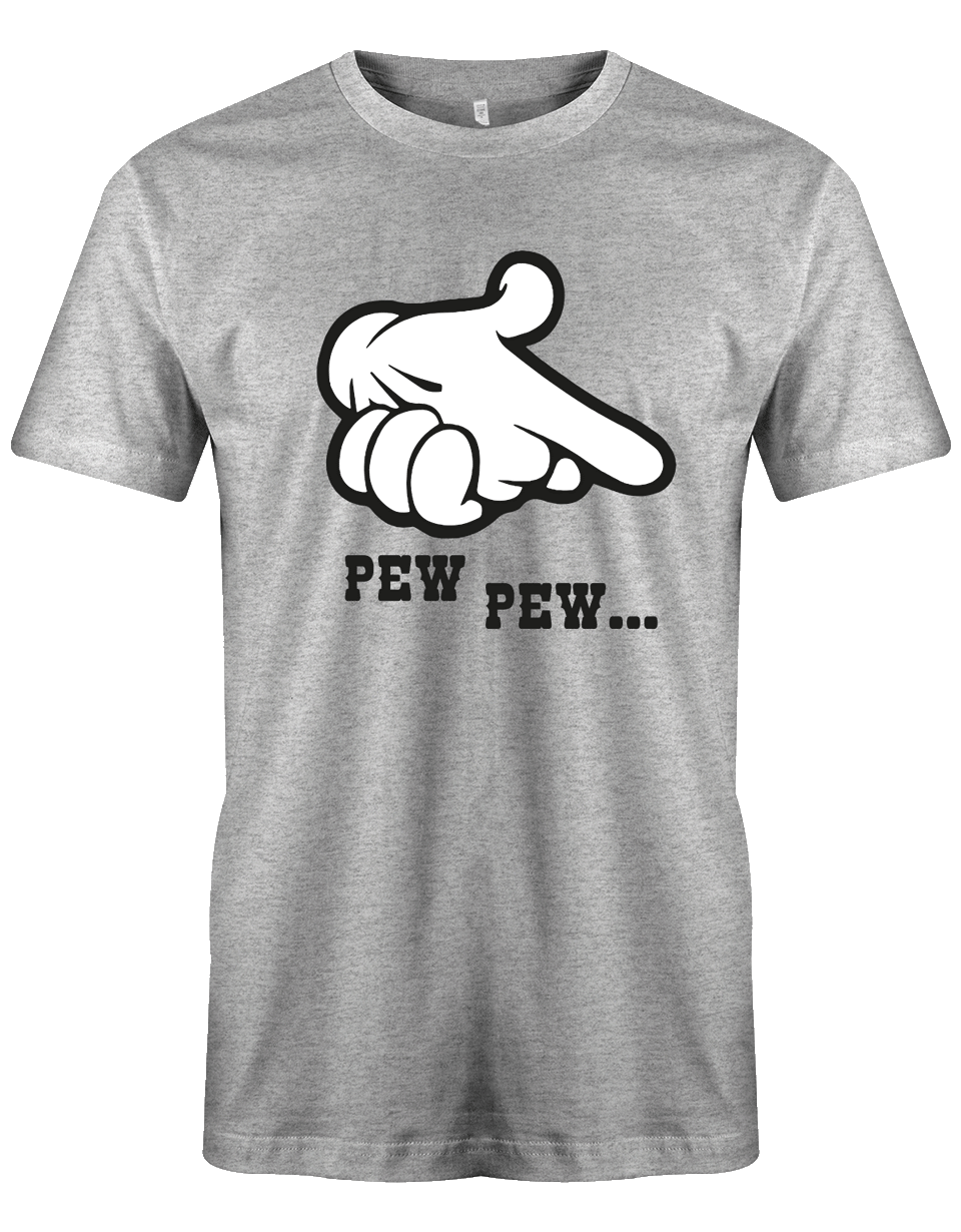 Pew Pew Hände als Waffe Comic - Lustiges T Shirt