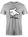 Pew Pew Hände als Waffe Comic - Lustiges T Shirt