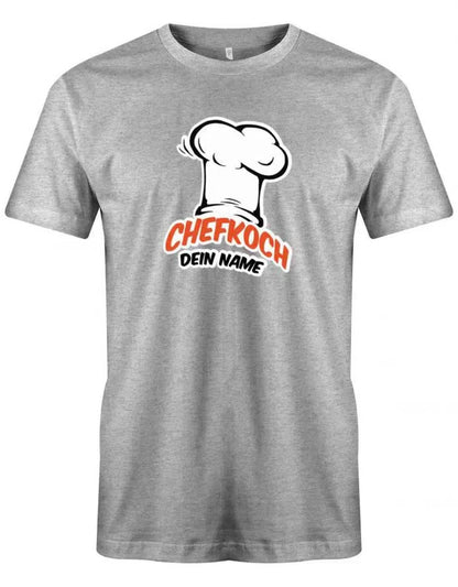 Griller Koch Tshirt - Chefkoch Mütze mit Wunschname personalisiert