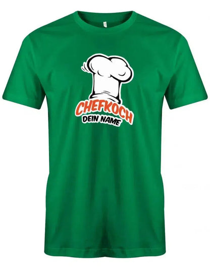 Griller Koch Tshirt - Chefkoch Mütze mit Wunschname personalisiert