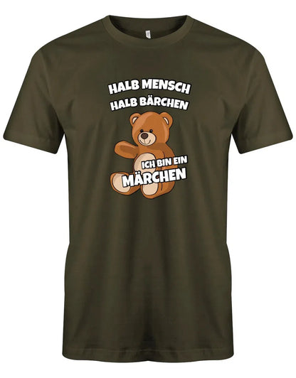 Halb Mensch halb Bärchen ich bin ein Märchen - Herren T-Shirt
