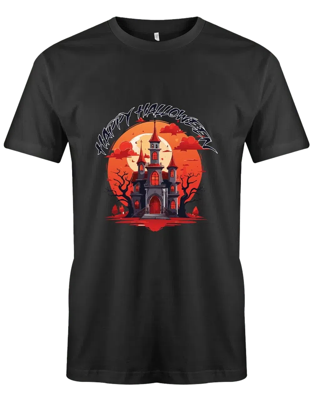 Halloween Kostüm Gruseliges Schloss Happy Halloween - Lustiges T Shirt