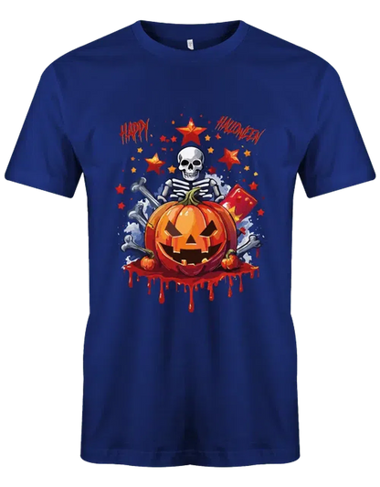 Halloween Kostüm Kürbis und Skelett Happy Halloween - Lustiges T Shirt