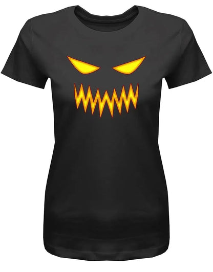 Halloween Kürbiskopf Face Kostüm - Damen T-Shirt