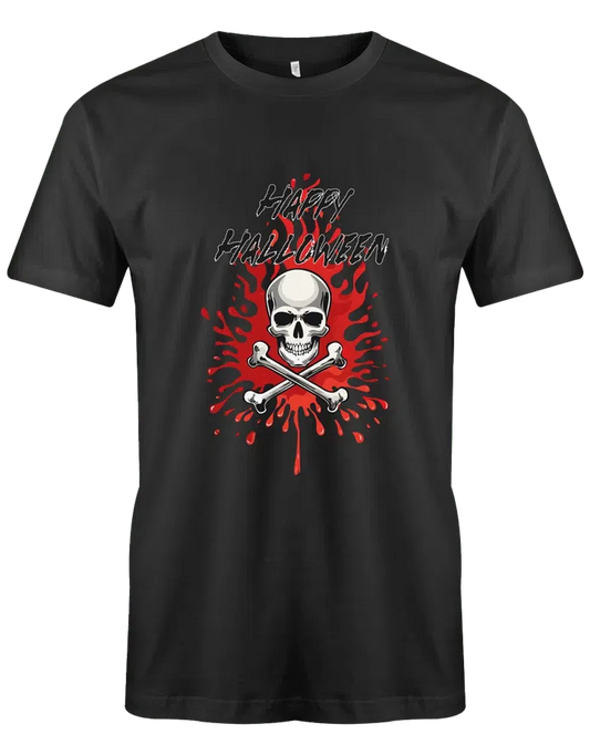 Halloween T-Shirt mit Totenkopf und blutigen Spritzern – Der ultimative gruselige T-Shirt-Druck!