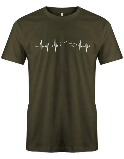 Herzschlag Autorennen Motorsport Rennfahrer Kart - Herren T-Shirt