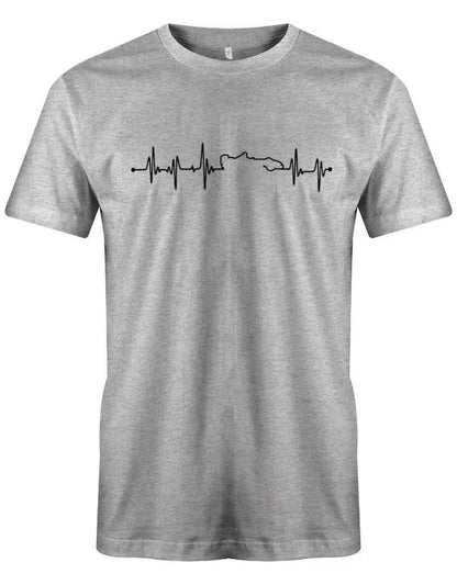 Herzschlag Autorennen Motorsport Rennfahrer Kart - Herren T-Shirt