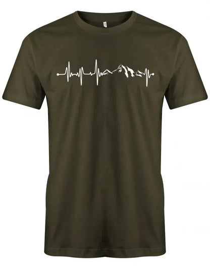 Herzschlag Berge - EKG - Herren T-Shirt