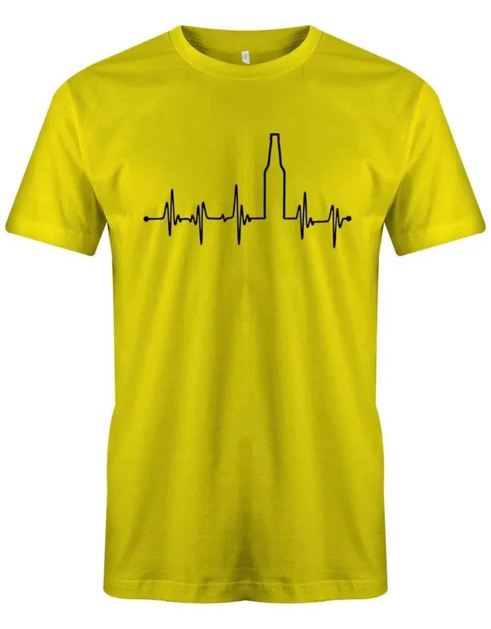 Herzschlag Bier Flasche - Herren T-Shirt