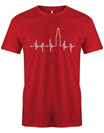 Herzschlag Bier Flasche - Herren T-Shirt