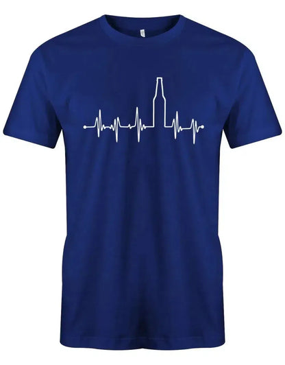 Herzschlag Bier Flasche - Herren T-Shirt