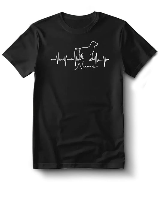 Camiseta de hombre con latido personalizado con el nombre de la perrita 
