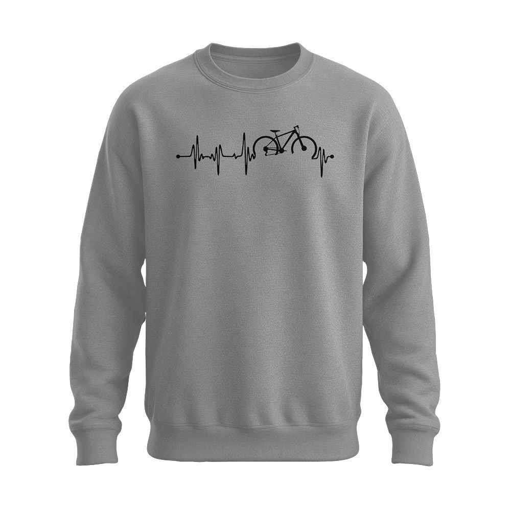 Herzschlag EKG - Biker Fahrradfahrer - Unisex Pullover grau