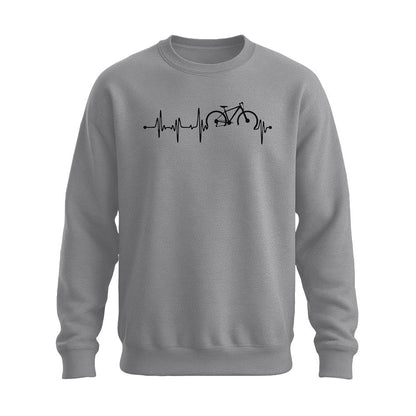 Herzschlag EKG - Biker Fahrradfahrer - Unisex Pullover grau