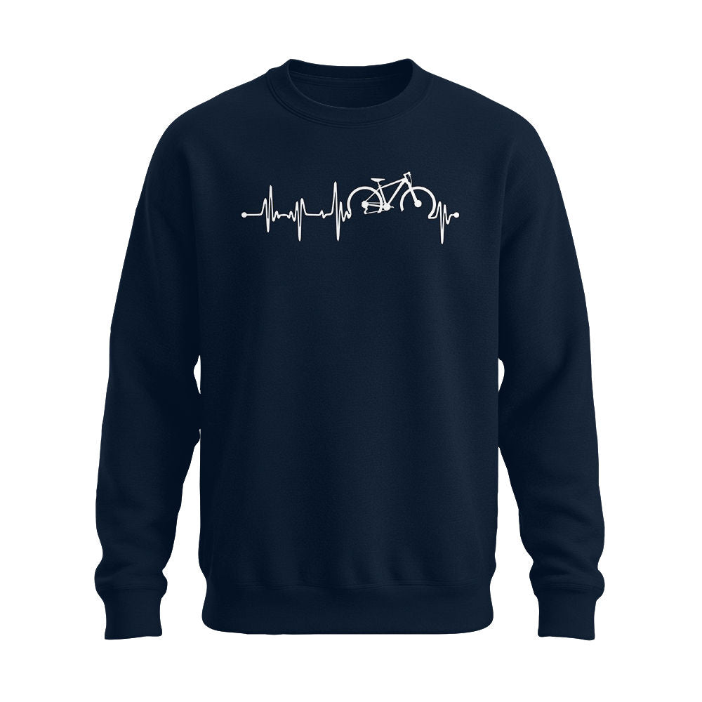 Herzschlag EKG - Biker Fahrradfahrer - Unisex Pullover navy