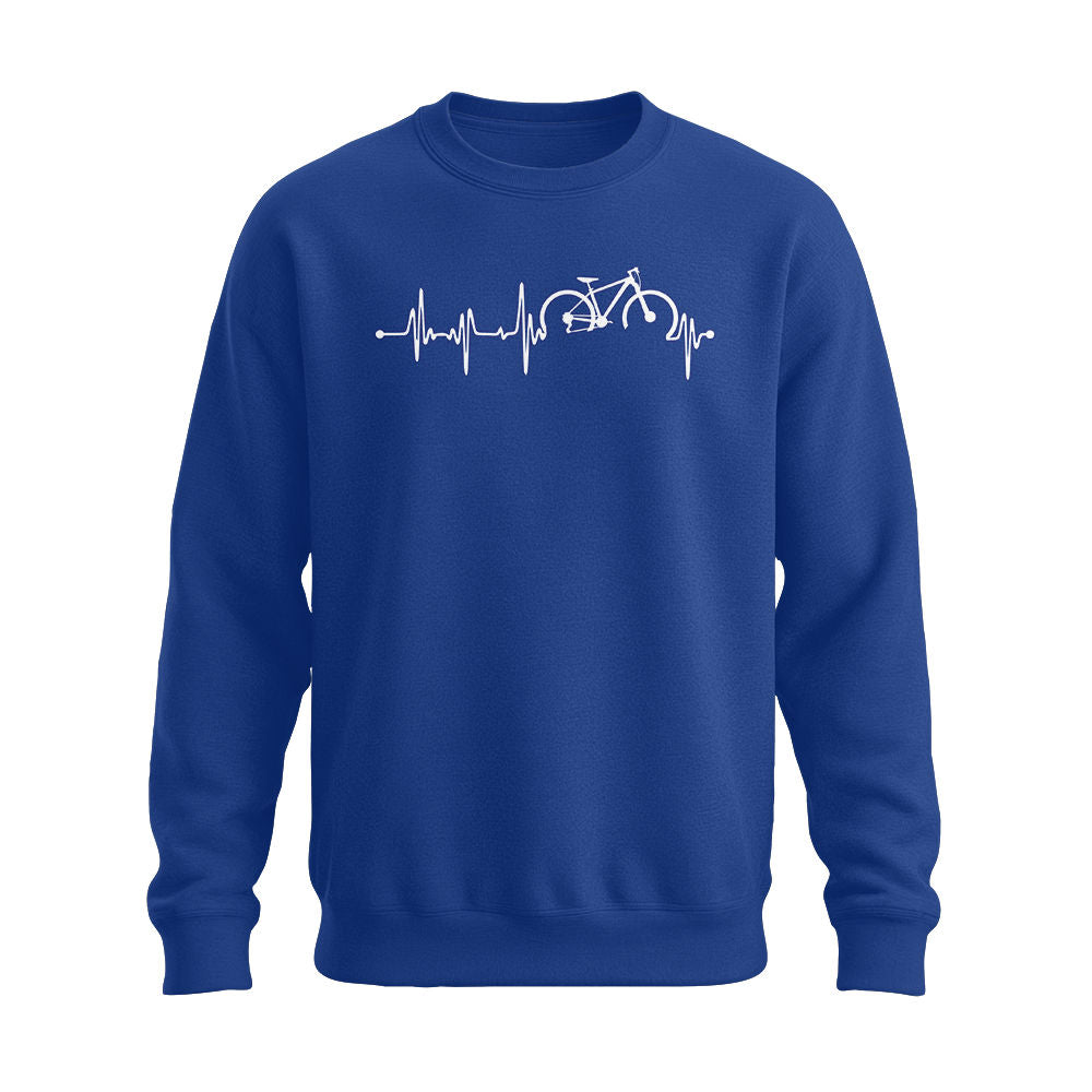 Herzschlag EKG - Biker Fahrradfahrer - Unisex Pullover royalblau