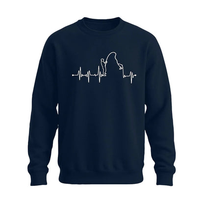 Herzschlag Angeln - EKG - Angler - Unisex Pullover Navy