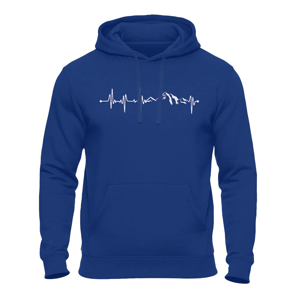 Herzschlag Berge - EKG Motiv Unisex Hoodie Royalblau