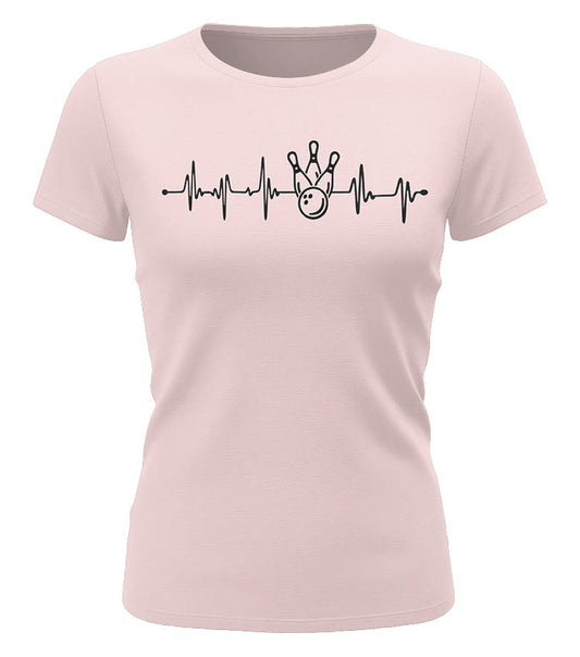 Herzschlag Bowling EKG - Bowlerin - Damen T-Shirt Rosa