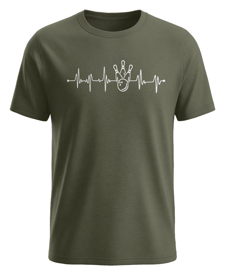 Herzschlag Bowling EKG - Bowler - Herren T-Shirt army