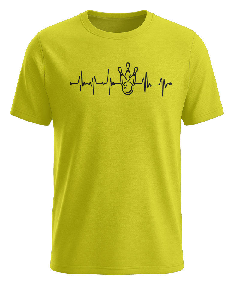 Herzschlag Bowling EKG - Bowler - Herren T-Shirt gelb